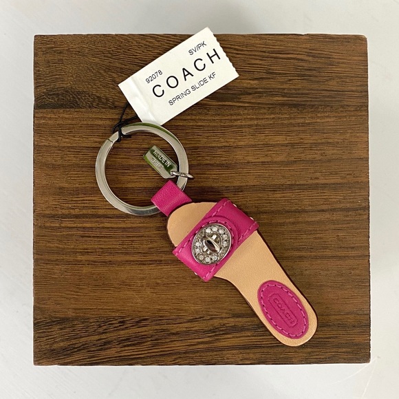 COACH PINK SLIDE KEYCHAIN FOB